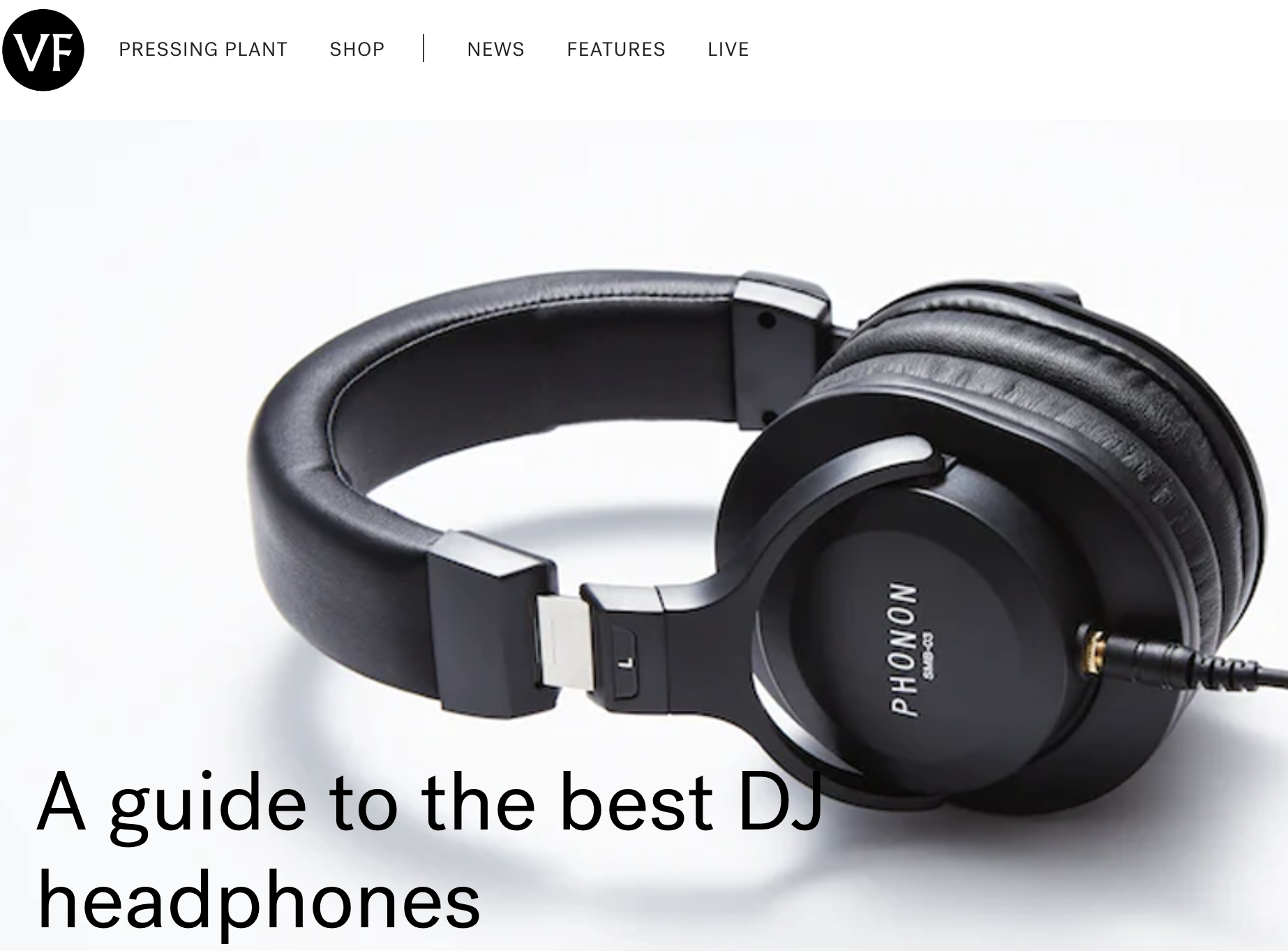 DJミキサー専用 PHONON SMB-03 LEFT PHONON SMB-03 Subtonic Monitor Basic Headphones - PHONON EU